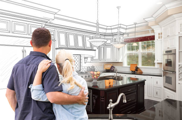 Custom kitchen cabinets installed in a Aurora home